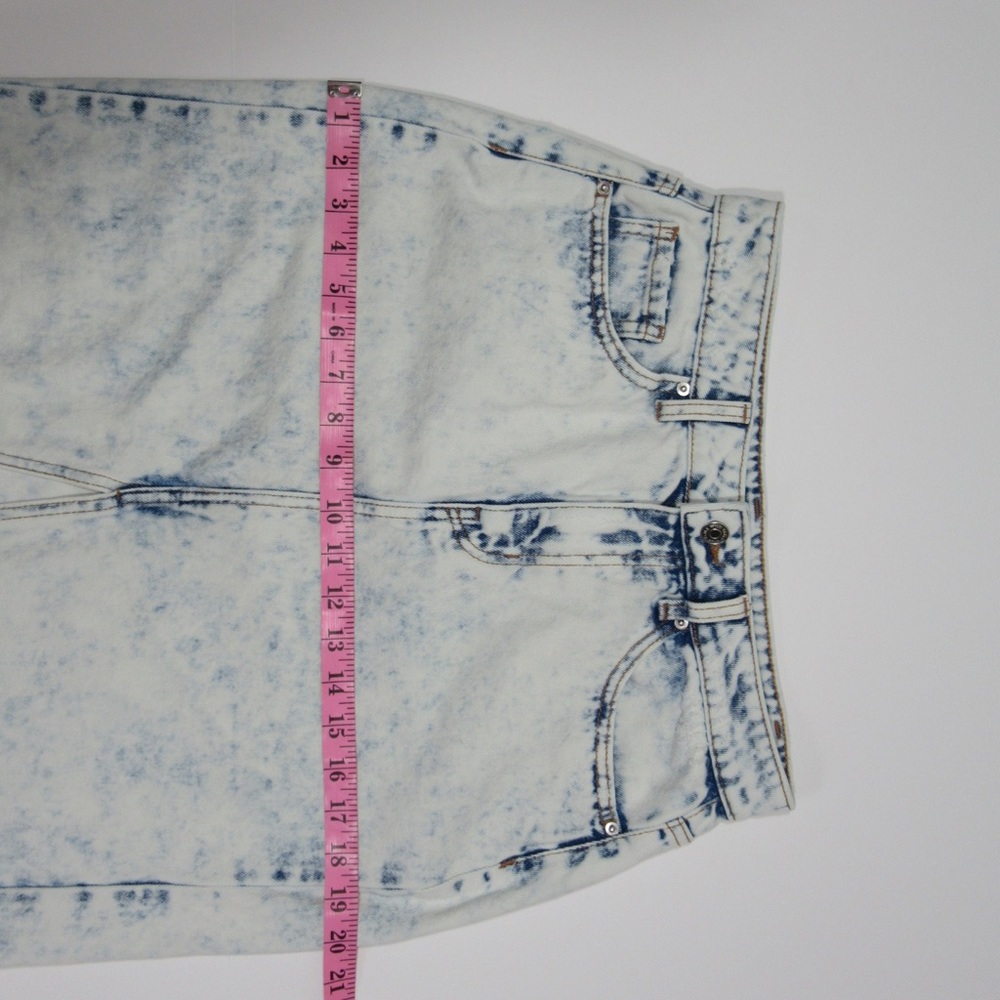 Wild Fable Acid Wash Split Front Denim Skirt Size 4 - Picture 11 of 16